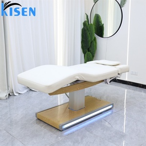 Lit de beauté KISEN, équipement de salon japonais, 3 moteurs, lit de traitement réglable pour salon et spa, table de massage électrique, soins du visage et cosmétiques - Product Image 4