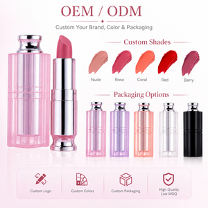 ลิปสติกสีชมพูหรูหราแบบ Private Label พร้อมโลโก้สั่งทำ บรรจุในหลอดทรงนาฬิกาทรายสีเงิน เนื้อแมทกำมะหยี่ ผลิตภัณฑ์วีแกน รับผลิตแบบ OEM - Product Image 3