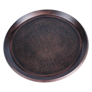 Plateau japonais rond imitation bois à double motif épée, assiette à dessert, plateau à thé, plateau à sushi nuage fluide, sukiyaki, japonais - Product Image 5