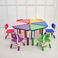 Chine Fournisseur Maternelle Meubles De Classe Enfants Bureaux Colorés Hauteur Réglable Préscolaire Enfant Partie Table Et Chaise