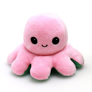 Peluche de Pulpo Reversible de 8 Pulgadas, Muñeco de Peluche de Doble Cara con Detalles Bordados, Peluche Coleccionable para Niños - Product Image 1