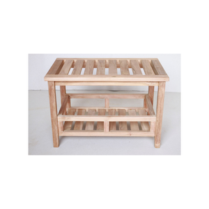 Tabouret de salle de bain Ananta, 68x42x45 cm, présente une finition lisse et bien poncée avec un design moderne et élégant, offrant à la fois style et fonctionnalité. - Product Image 2