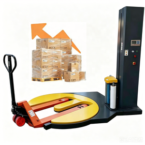 Máquina automática de envolver paletas verticales, plato giratorio de cartón de envoltura grande para papel de caja de alimentos, plato giratorio elástico de flejado de viento - Product Image 1
