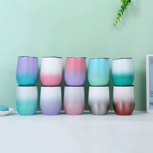 Bicchiere Termico Ergonomico a Forma di Uovo da 12oz, in Acciaio Inox 304, Senza Stelo, per Vino, Design Confortevole per il Maneggio, Ideale per Riunioni - Product Image 3