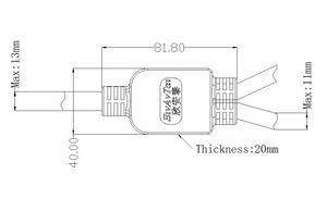 3P Nylon nhà ở Đồng điện vào/ra cáp <span class=keywords><strong>LED</strong></span> chiếu sáng sân khấu Chassis ổ cắm 20A định hướng thẳng IP40 XLR kết nối - Product Image 6