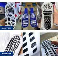 Chaussettes de football antidérapantes avec logo personnalisé, chaussettes de sport à grip, chaussettes de football antidérapantes pour hommes