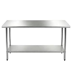 Mesa de Restaurante de Acero Inoxidable Resistente con Marco Reforzado y Protección Antisalpicaduras para Cafeterías de Alto Tráfico y Estaciones de Buffet - Product Image 1