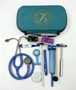 Stéthoscope cardiologique noir, kit d'outils de diagnostic avec étui de transport pour une utilisation à domicile et en clinique - Product Image 5