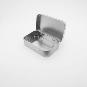 Rectangular Tin <b>Box</b> 21mm High Reusable Storage For Tobacco Cigarette Cases - Product Image 4