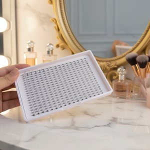 Pestañas Postizas Profesionales Hechas a Mano, Base Delgada, Premium 10D 0.05, Visón Sintético, Negro Mate Oscuro, Logotipo Personalizado, Extensiones de Pestañas Grandes - Product Image 3