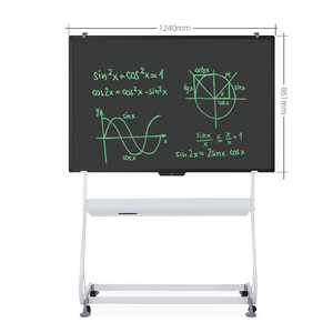 Pizarra Móvil de Doble Cara 360 °   Soporte Giratorio con Ruedas y Bandeja para Bolígrafos, Pizarra con Ruedas para Oficina, Escuela y Enseñanza - Product Image 3