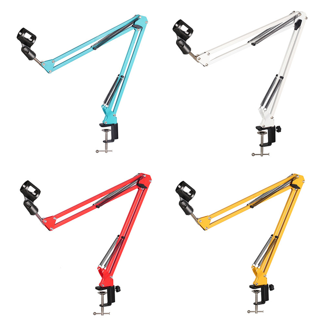 Colors Wholesale Gooseneck Microphone Stand Table Microphone Stand Adjustable Wall Mount Microphone Stand Arm