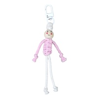 Porte-clés Macramé Tressé Bohème Motif Bonhomme en Allumettes Dessin Animé, Pendentif Garçon Mignon, Décoration pour Sac et Téléphone, Cadeau pour Amis