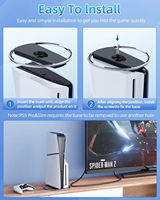 Support vertical pour console PS5, accessoires de base pour Playstation 5 Slim, support pour console PS5 Pro, support pour disque et version numérique