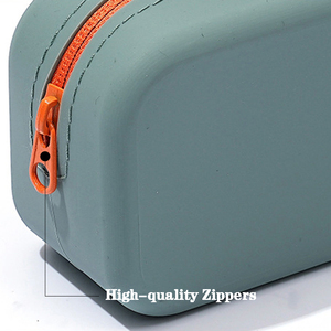 AMZ Silicone Zipper Pencil <b>Bag</b> Waterproof Custom Logo Print Pencil Pouch for Kids Multifunctional Large-Capacity Storage <b>Bag</b> - Product Image 6