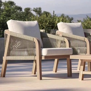 Ensemble de salon de jardin et de salle à manger extérieur, meubles en bois de style scandinave pour balcons en plein air et détente pour hôtels et maisons - Product Image 5