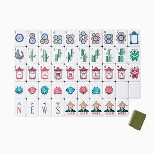 Fichas de Mahjong Personalizadas Pintadas a Mano, Juego de Fichas de Mahjong Grabadas de Lujo, Juego de Fichas de Mahjong Americanas - Product Image 4