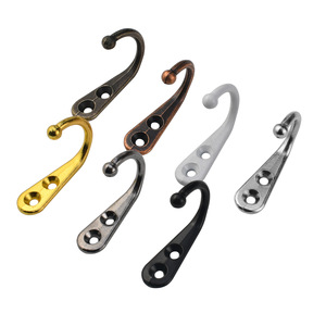Zinc Alloy Double Hole Wall Hook Rectangle Shape Lightweight Coat Hat Hook For Behind Doors Or Walls Installation - Product Image 5