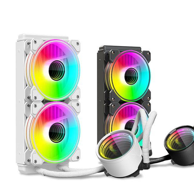 New Design COOLMOON GX-240 Gaming Computer Pc CPU 240mm Liquid Cooler High Qualify ARGB Aio Cpu Cooler Gaming Liquid Cpu Cooler