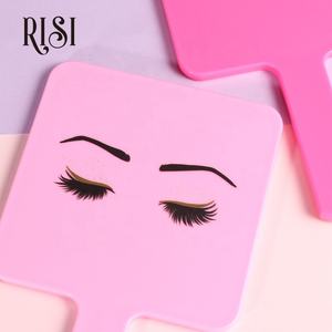 Espejo de mano <span class=keywords><strong>RISI</strong></span> Beauty etiqueta privada con mango espejo de mano personalizado espejo de mano profesional logotipo personalizado - Product Image 5