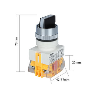 Interrupteur rotatif autobloquant Delixi LAY7-11X/2/3 20X à bouton-poussoir, deux positions, trois vitesses, NP4 LAY37, max 250V, plastique - Product Image 3