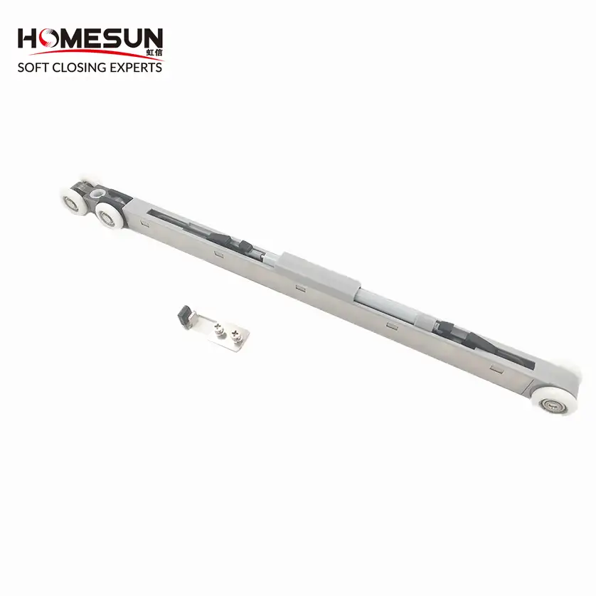 Hot selling soft closing damping system for Wooden Hanging Wheel sliding door hardware fittings