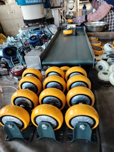 <span class=keywords><strong>3</strong></span> Zoll Schwenkbare Lenkrollen mit Bremse Orange Industrierollen für Transportwagen Stangenrollen - Product Image 5