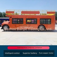 Bus à deux étages multifonctionnel, mobile et personnalisable, pour la vente de nourriture, camping-car pour café, usage commercial, marché nocturne, camping