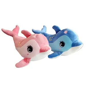 厂家批发七星海豚毛绒玩具海洋仿真动物娃娃海豚娃娃儿童生日礼物玩具