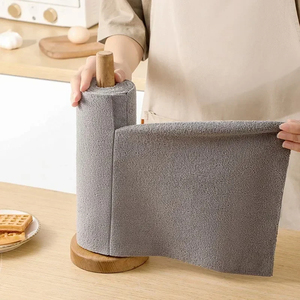 Lingettes de nettoyage réutilisables en microfibre en gros, 1 rouleau de 20 feuilles, chiffon de cuisine domestique pour sols, voitures, vaisselle, serviette en papier - Product Image 4