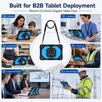 WESOROL Casing Tahan Banting untuk Samsung Tab A11 Plus 11 2025 Tab A9 Plus 11 2023 dengan Penyangga Putar dan Tali Bahu OEM ODM