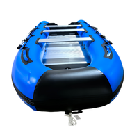 Bateau pneumatique professionnel de 4,5 m (15 pieds) avec plancher en aluminium, PVC renforcé, haute stabilité, bateau de pêche AL450