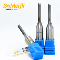 BoMeiJK TCT 2 Flute Straight Router Bit ODM OEM Pemotong Karbida yang Dapat Disesuaikan dengan Sudut Helix 45 & Kekerasan HRC 65