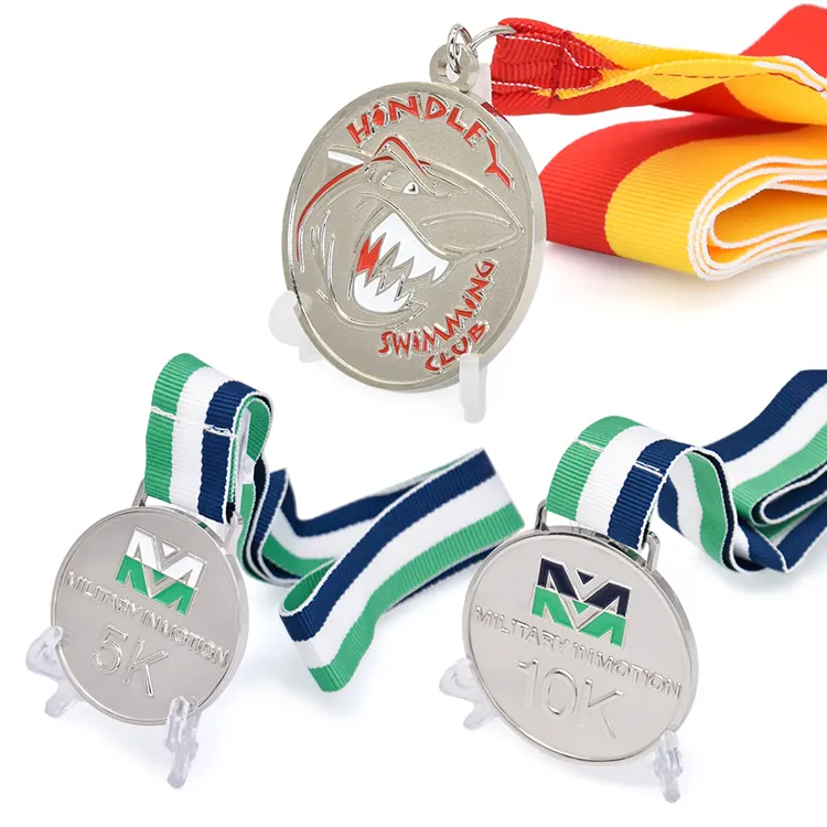 Toptan özel tasarım kendi ödül dünya sınıfı spor stil madalya ile şerit