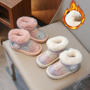 รองเท้าบูทหิมะเด็กผู้หญิงแบบสวม ไม่ลื่น แฟชั่นลำลองสำหรับฤดูหนาว ดีไซน์เจ้าหญิง ประดับกลิตเตอร์ อุ่นสบาย - Product Image 1