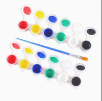 Set de peinture acrylique 2ml 3ml 5ml 6/12 couleurs avec pinceaux