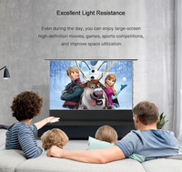 Écran de projection électrique HD CBSP de 100 pouces avec montage au sol Armoire intégrée Home Cinéma Laser Écran de projection à focale ultra courte