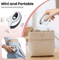 Masseur électrique rechargeable Gua Sha avec 45 fonctions ° Outil de relaxation pour le visage et le cou avec chauffage, vibration, affichage LCD, recharge USB