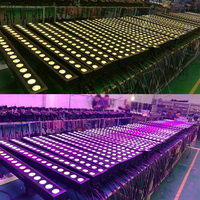 Rondelle murale LED extérieure 18w x 15w RGBW 4in1 rgbwa 5in1 rgbwa + uv 6in1 Rondelle murale étanche avec contrôle des pixels ponctuels pour la construction