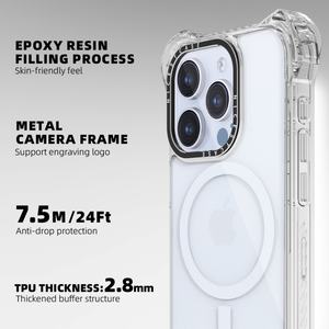 Funda Transparente Antigolpes para Teléfono de 7.5M, Funda Magnética Transparente Anti-amarillamiento para Iphone 16 15 14 13 Pro Max - Product Image 2