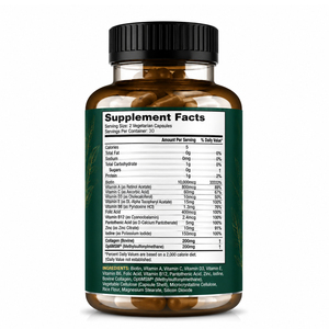 Complément alimentaire pour la croissance des cheveux OEM/ODM, capsules riches en biotine, vitamines, collagène et acide folique - 60 capsules/flacon, sans gluten - Product Image 2