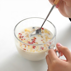 Tazas de Vidrio Personalizadas al por Mayor para Desayuno, Postre, Café, Té, Leche con Tapas de Bambú - Product Image 5