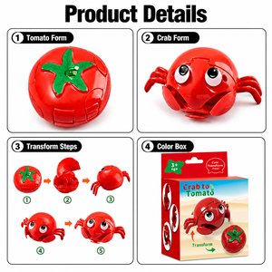 Giocattolo Trasformabile da Pomodoro a Granchio, Gioco Educativo Creativo per Bambini, Puzzle Magico Deformabile, Regalo Originale - Product Image 4