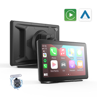Radio con Pantalla Táctil IPS de 7 Pulgadas para Auto, con CarPlay, Android, Conexión Inalámbrica, Bluetooth y Cámara Trasera para Reversa