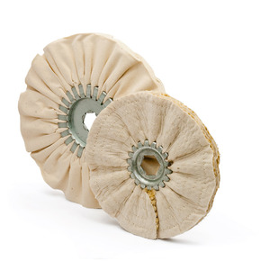 Disques de polissage ventilés Fervi, tampons de polissage en coton de 150 mm pour métal et bois - Product Image 1