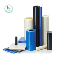 Barres en plastique solides extrudées en UHMW-PE, HDPE, nylon, POM, MC66, ABS, PTFE, polyuréthane, de qualité personnalisée