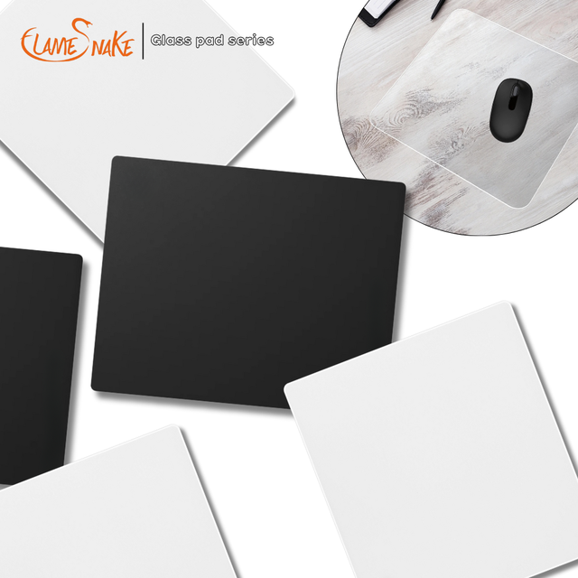 FLAME SANKE Custom Glass Mouse Pads | Tempered Glass Mouse Pad Gaming Mouse Pad | Support UV Printed Custom Pattern Custom LOGO