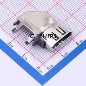 HDMI-213 HDMI Connector Through hole Component (THT) Connector HDMI-A Female 19P Side Insert - Product Image 1