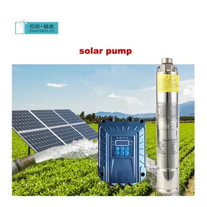 流行的3英寸潜水100米头270瓦太阳能螺旋水泵，带灌溉太阳能系统控制器
