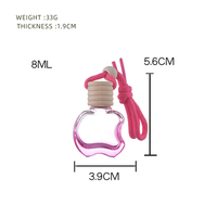 Diffuseur de parfum pour voiture en verre coloré, flacon suspendu avec bouchon à vis en bois, logo personnalisé, vente en gros